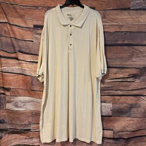 Natural Issue Men's 4XLT Polo Shirt Big & Tall Extra Long Tee Worn Wash Outdoor